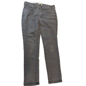 Sonoma Womens Jeans Skinny Leg Mid Rise Five Design Pockets Dark Gray Size 4S
